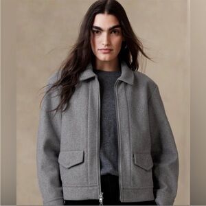 Banana republic grey wool blend jacket